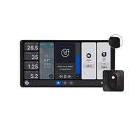 Shelly Wall Display x2 Negro y BLU H&T Negro - Panel de control domótico Wi-Fi con termómetro, higrómetro, pantalla táctil de 6,95'', interruptor 5A, termostato, Shelly App y Home Assistant
