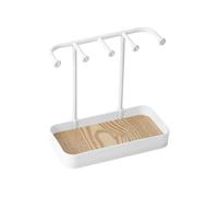 Expositor de pendientes doble capa con cajones, organizador almacenamiento for collares y anillos Para collares, pulseras(Color 1)