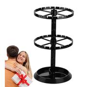 Expositor de pendientes para vendedores, organizador de 2 niveles con diseño giratorio, torres de joyería, suministros de ropa, organización del hogar para Navidad, Día de la Madre