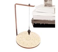 Expositor De Péndulo - Madera Cobre 26x12,5cm | Soporte Para Péndulo | De Exhibición De Péndulos De Fase Lunar Con Bandeja | Soporte De Giratorio Wiccan De Madera Para Almacenamiento De Crist