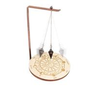 Expositor De Péndulo - Madera Cobre 26x12,5cm | Soporte Para Péndulo | De Exhibición De Péndulos De Fase Lunar Con Bandeja | Soporte De Giratorio Wiccan De Madera Para Almacenamiento De Crist