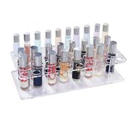 Expositor de perfume acrílico con rodillo - 36 compartimentos, organizador transparente y compacto, soporte para muestras | rutina diaria personal, tocador, dormitorio, baño, almacenamiento de belleza