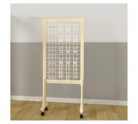 Expositor de Rejilla móvil con Ganchos adicionales - 52 x 30 x 122 cm - Rejilla de Alambre para Comercio minorista, ferias de artesanía y comercialización - Organizador versátil de pie