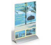 Expositor de sobremesa acrílico con pie de aluminio DURABLE, DIN A4, H x A x P 322 x 212 x 85 mm