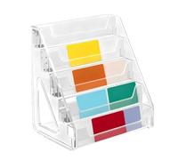 Expositor de tarjetas coleccionables - Organizador acrílico de 5 niveles, soporte de escritorio transparente para tarjetas | Puesto de mesa Organización del hogar para postales Coleccionables Saludos