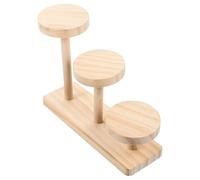 Expositor Escalonado de Madera Maciza C, 23x8x17cm, de escritorio | Diseño Minimalista de Tres Niveles, Bordes Redondeados, Uso Versátil en Mostradores y Tocadores