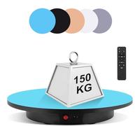 Expositor giratorio motorizado,plataforma giratoria eléctrica de 360 grados para fotografía,control remoto y fondos de 5 colores,para exhibición de productos y presentaciones en vivo 60CM-Black