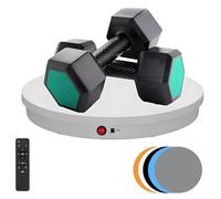 Expositor giratorio motorizado,plataforma giratoria eléctrica de 360 grados para fotografía,control remoto y fondos de 5 colores,para exhibición de productos y presentaciones en vivo 52CM-White