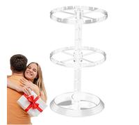Expositor giratorio para joyas, soporte giratorio de 2 niveles, torres de joyería, suministros de ropa, organización del hogar para bodas, tiendas minoristas o ferias comerciales