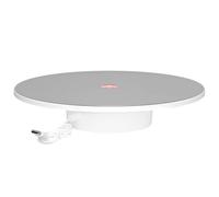 Expositor giratorio, plano giratorio USB de 3 velocidades, 360° plataforma giratoria automática de LED para estatuas de cristal, joyas, arte (capacidad de carga máxima de 8 kg)