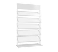 Expositor Grande de Porcelana Blanca - Estante de cerámica Resistente para ferias de artesanía, 87 x 35 x 150 cm, Ideal para exhibiciones y Salas de exposición.