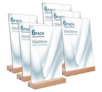 Expositor Metacrilato Metraquilato Transparente A5: 6 Piezas Soporte Metacrilato A5, Metacrilato Transparente, Porta Precios, Soportes de Sobremesa Acrílico para Restaurantes Menú Oficina Documentos