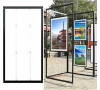 Expositor metálico Plegable para Pinturas, fotografías y exposiciones de Arte: estantería publicitaria versátil y Soporte de galería para una Mejor presentación.