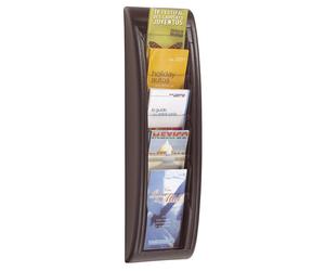 Expositor mural de folletos Paperflow, 5 compartimentos para formato 1/3 DIN A4