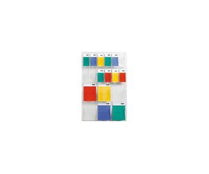 Expositor mural helit, n° x formato de compartimentos 6 x DIN A4, 12 x 1/3 DIN A4