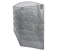 EXPOSITOR MURAL Q-CONNECT DE PARED 5 BANDEJAS DIN A4 PLATEADO 9,3X31,5X44 CM