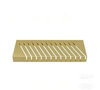 Expositor para baldosas de suelo, 13-Slot One-Piece Metal Tile Display Rack For Floor Samples Multicolor Multiple Sizes(Gold,39 * 11 * 3in/100 * 30 * 10cm)