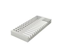 Expositor para baldosas de suelo, Metal Tile Display Rack, Multicolor, 2 Sizes, Slotted Stand for Multiple Materials(White,80x38x2.1cm)