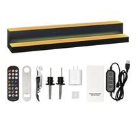 Expositor para Botellas de Alcohol con Iluminación LED SucceBuy, Estantería de Bar, 101,4 cm, 2 Niveles