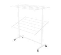 Expositor para bufandas Soporte de exhibición ajustable con ruedas Estante de almacenamiento multicapa para bufandas, telas, cinturones y ropa de cama(Blanco,80x55x152cm)