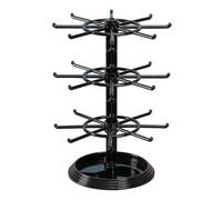 Expositor para pulseras - Expositor giratorio para joyas, organizador de 3 niveles | Soporte giratorio de 360 grados con ganchos para pendientes, pulseras, anillos, collares, relojes, tiendas