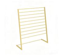 Expositor para Rollos de Tela, Organizador Metálico De Pañuelos De 10 Niveles, De Cinturones, Chalinas, Hijabs, Estante De Toallas, Corbatas, Cinturones, Pantalones(Gold,80x40x145cm/32x16x57in)