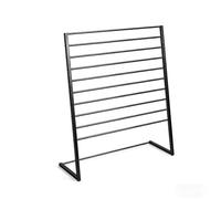 Expositor para Rollos de Tela, Organizador Metálico De Pañuelos De 10 Niveles, De Cinturones, Chalinas, Hijabs, Estante De Toallas, Corbatas, Cinturones, Pantalones(Black,150x40x145cm/59x16x57in)