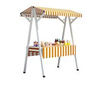 Expositor para vendedores Ambulante Expositor for vendedores ambulantes, 110, 130 y 160 cm de Largo, Ideal for Puestos de Comida callejera en mercados.(Yellow,51.2x23.6x78.7in(130x60x200cm))