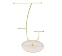 Expositor Pendientes Joyero de escritorio ideal for organizar y guardar collares, pendientes y pulseras.(Gold)