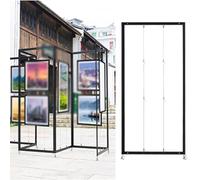 Expositor plegable para exposición de pintura, soporte independiente para póster de caligrafía, 5 piezas, 120 x 200 cm, ideal para galería de arte y feria de manualidades