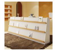 Expositor Plegable Y Portátil, Estantería Creativa Para Exhibiciones Artísticas, Librería De Cartón, Soporte Para Revistas Y Periódicos, Ideal Para Tiendas Minoristas(White,(LxWxH)150x32x90cm)