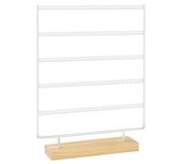 Expositor Profesional de Pendientes 5 Niveles, Organizador Metal y Madera 120 agujeros para Joyerías, Tiendas o Hogar