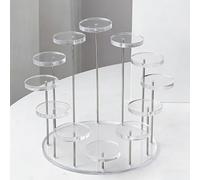 Expositor Redondo De Acrílico, Expositor De Varios Niveles, Para Figuras De Acción, Objetos De Colección, Piedras Preciosas, Cristales Y Rocas(12-compartment)