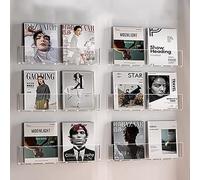 Expositor Revistas Estante de Exhibición de Revistas de Pared Transparente de 3/4/6 Uds, Tenedor del Estante de la Literatura del Catálogo Comercial, Organizador de Libros para Dormitorio/sala de Esta