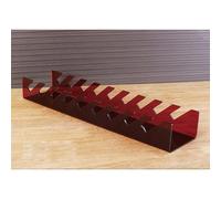 Expositor universal de azulejos acrílico con ascensores transparente con ranuras para almacenar paneles (rojo, 100 x 13 x 7,5 cm), perfecto para uso doméstico o minorista