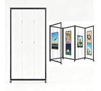 Expositores De Pie multifuncional,Con Ruedas,Soporte For Carteles,Caballete,Estante de exhibición,Colgador Expositor Plegable Para Pintura,Información Publicitario(1pcs,100*240cm/39.4*94.5in)