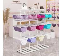 Expositores De Ropa Interior Comercial, De Pie De Metal, Lencería Al Por Menor, Calcetines, Bragas, Bufandas, Estante De Almacenamiento, Estante De Ropa De Doble Cara