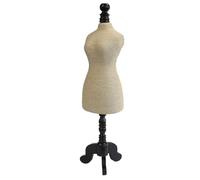 Expositores de sobremesa/pared marca Ancient Wisdom modelo Natural Jewellery Display - Mannequin on Wooden Stand - Cream