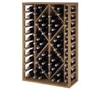 Expovinalia Botellero con Capacidad para 70 Botellas, Madera, Roble Claro, 68x32x105 cm