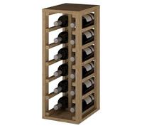Expovinalia Botellero de Madera para 12 Botellas de Vino Diseño Vertical Mueble Tipo Wine Rack 65x24x32 cm Roble Claro