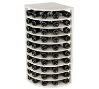 Expovinalia Botellero Rincon Vino de Maderal para 50 Botellas - Mueble de Pino Tipo Wine Rack Estantería para Vino y Botellas Garrafeira 105x44x44 cm Blanco