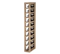 Expovinalia Botellero Vino de Madera Vertical para 10 Botellas - Mueble Botellero de Pino Tipo Wine Rack Estantería para Vino y Botellas Garrafeira 105x13x32 cm Oak Light