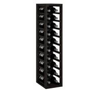 Expovinalia Botellero Vino de Madera Vertical para 20 Botellas - Mueble Botellero de Pino Tipo Wine Rack Estantería para Vino y Botellas Garrafeira 105x24x32 cm Pino Negro
