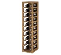 Expovinalia Botellero Vino de Madera Vertical para 20 Botellas - Mueble Botellero de Pino Tipo Wine Rack Estantería para Vino y Botellas Garrafeira 105x24x32 cm Roble