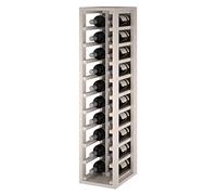 Expovinalia Botellero Vino de Madera Vertical para 20 Botellas - Mueble Botellero de Pino Tipo Wine Rack Estantería para Vino y Botellas Garrafeira 105x24x32 cm Blanco