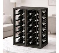Expovinalia Botellero Vino Vertical para 24 Botellas en Madera de Pino Macizo Mueble Tipo Wine Rack Garrafeira para Vineras 65 x 46 x 32 cm Blanco