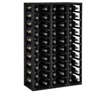Expovinalia Botellero Vino Vertical para 60 Botellas en Madera de Pino Macizo Mueble Wine Rack Garrafeira para Vineras Pino Negro