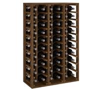 Expovinalia Botellero Vino Vertical para 60 Botellas en Madera de Pino Macizo Mueble Wine Rack Garrafeira para Vineras Roble Oscuro