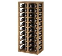 Expovinalia ex2034 - Botellero Especial con 4 módulos y Capacidad para 40 Unidades, Madera, 44 x 32 x 105 cm, Color Rustico