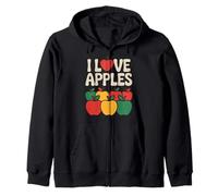 Expresión de Frutas Coloridas I Love Apples Sudadera con Capucha